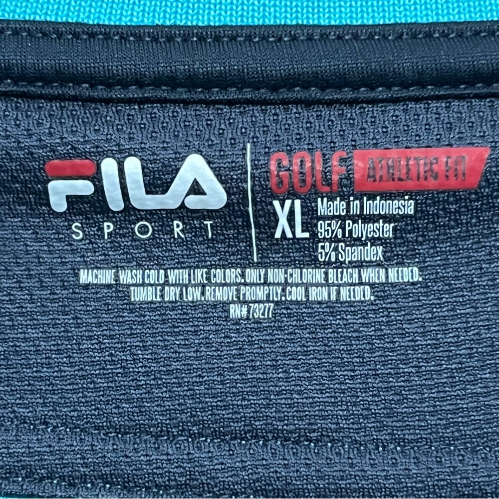 Fila Sport Golf Polo Shirt Blue With Ombre Stripes View 3